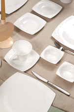 Karaca Fine Pearl Roma 26-Teiliges 6-Personen Frühstücksset Quadrat