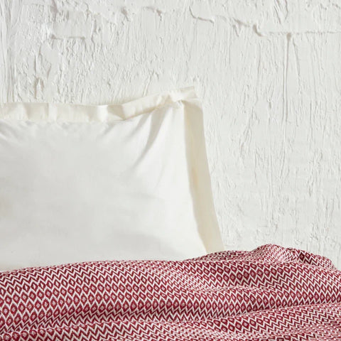 Karaca Home Levi Pikee für Doppelbett Dunkelrot