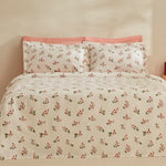 Karaca Home Silvie 100% Baumwolle Doppelbett Tagesdecke Set Rot