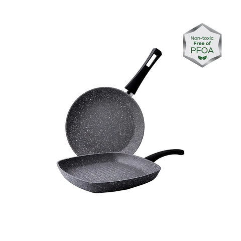 Karaca Gris Bio Granit Pfanne und Grill Set