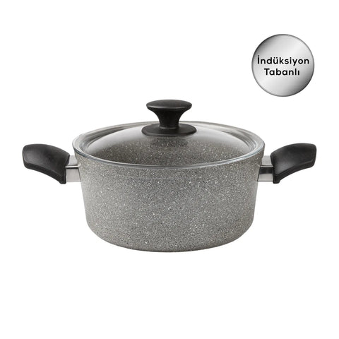 Karaca Biogranit Grau Neu Induktions Topfset, 7-teiliges