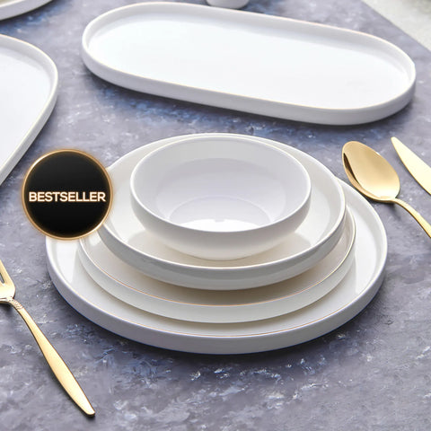 Karaca Satürn Tafelservice- Set Streamline 59- teilig für 12 Personen