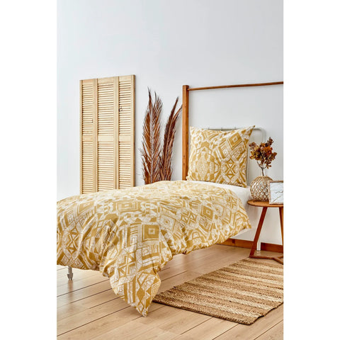 Karaca Home Raven Satin Bettwäsche-Set 155x220 cm + 80x80 cm