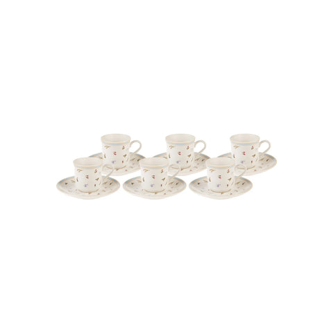 Karaca Loriane 12-teilige Kaffeetassen Set für 6 Personen