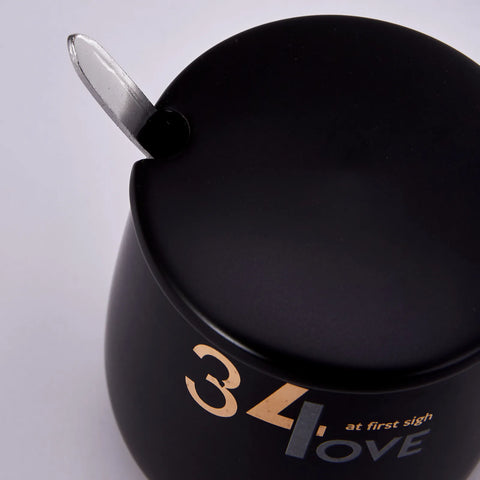Karaca Love Kaffeebecher klein, Schwarz  