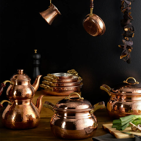 Karaca Nish Copper New Mokkakanne aus Kupfer klein