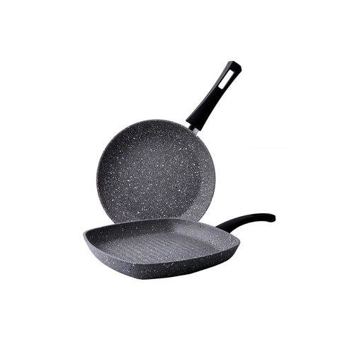 Karaca Gris Bio Granit Pfanne und Grill Set