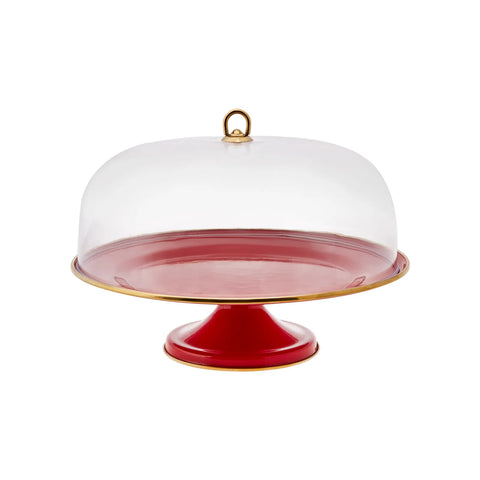 Karaca Retro Red Enamel 2 Piece Cookie Stand