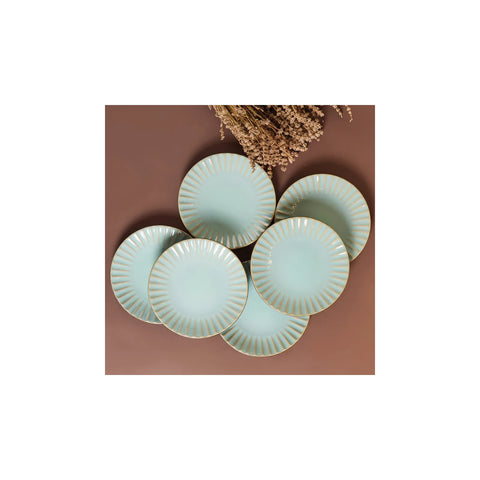 Karaca Roca Blau 6 teiliges Kuchen-Set