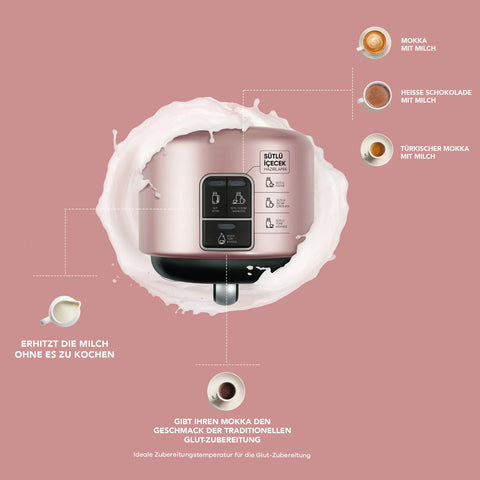 Karaca Hatır Mod Kaffeemaschine für türkischen Mokka- Farbe: Roségold