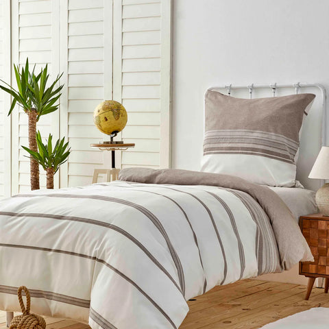 Karaca Home Braun Dobby Woven Doppelbettbezug-Set (135x200 cm) Öko-Tex Zertifiziert