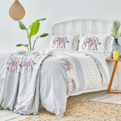 Sarah Anderson Felicia Bettbezug-Set in Doppelbett-Größe mit zusätzlichem Pique