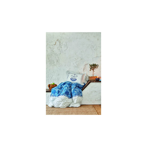 Karaca Home Costa Blau Bettbezug Set Doppel