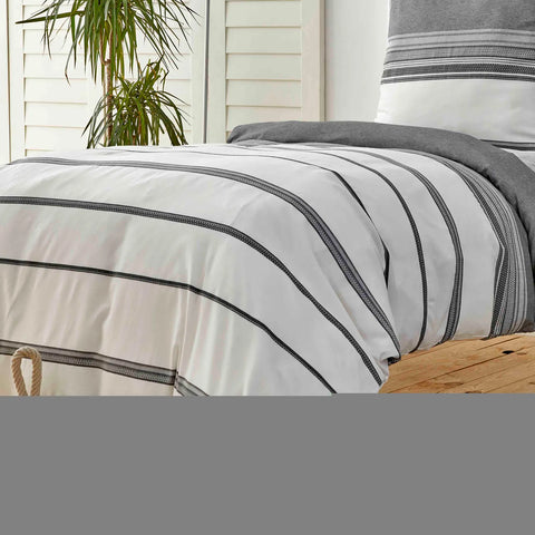 Karaca Home Schwarz Dobby Woven Bettbezug-Set (135x200 cm) Öko-Tex Zertifiziert