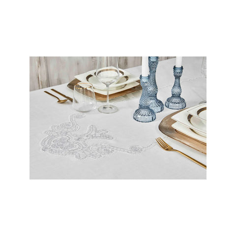 Karaca Home Ades White Französische Spitzentischdecke 160cm  x 240cm