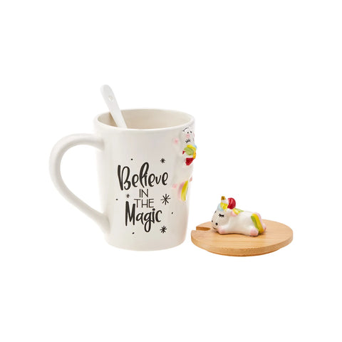 Karaca New Year Unicorn Mug mit Löffel Np22