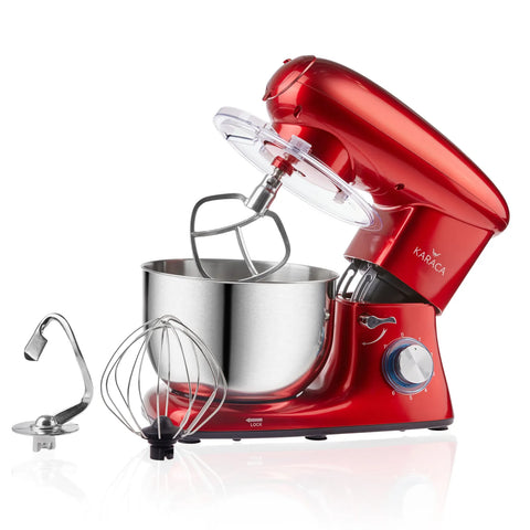 Karaca Multichef Küchenmaschine und Standmixer mit  Fleischwolf Standmixer Redgold 1400W
