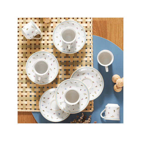 Karaca Loriane 12-teilige Kaffeetassen Set für 6 Personen