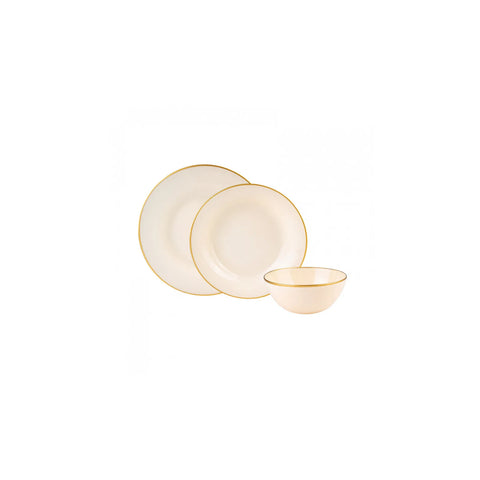 Karaca Retro New Cream 18-teiliges Geschirrset für 6 Personen 