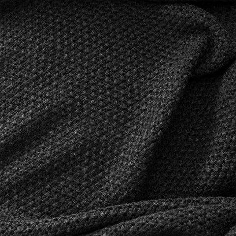 Karaca Home Dunkelgrau Double Seed Stitch Throw Öko-Tex Zertifiziert
