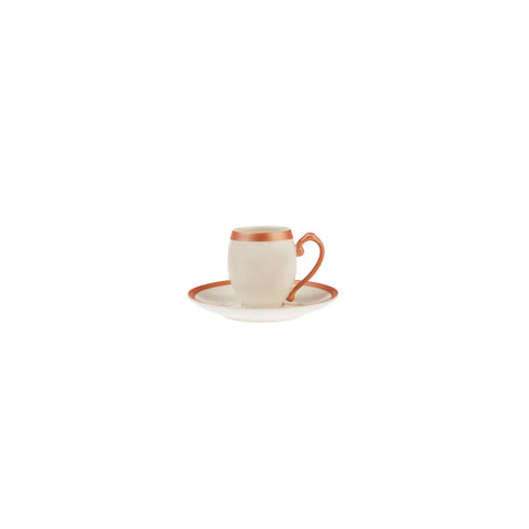 Karaca İznik Cooper 12 teiliges Kaffeetassen Set für 6 Personen