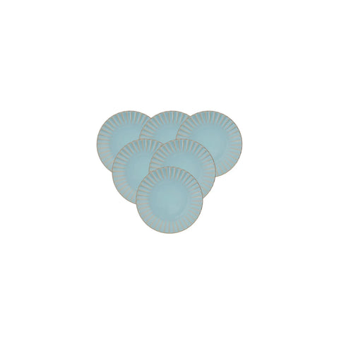 Karaca Roca Blau 6 teiliges Kuchen-Set