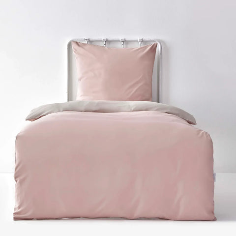 Karaca Home Puderrossa und Beige Bettbezug Set einzeln