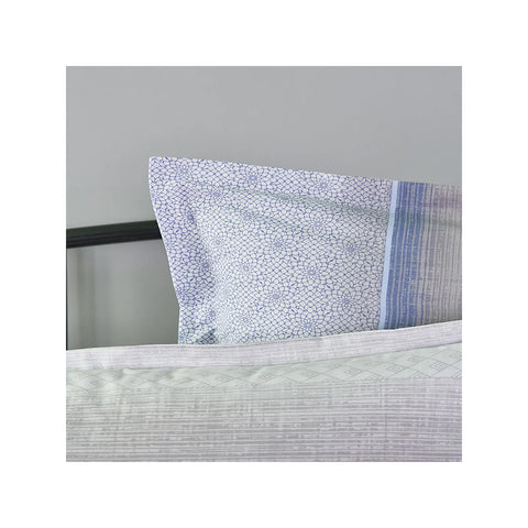 Sarah Anderson Lapis Indigo Baumwoll Doppelter Bettbezug Und Kopfissen Set
