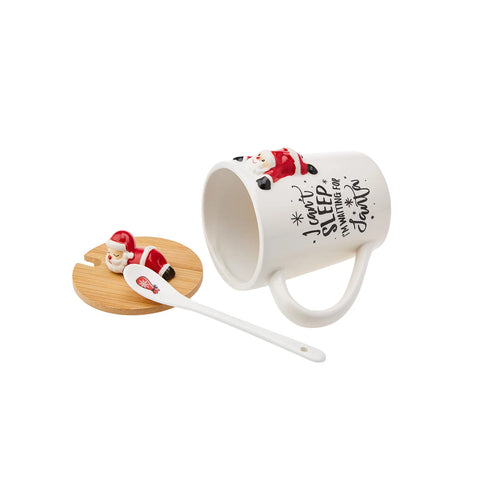 Karaca New Year Weihnachstmann Mug mit Löffel Np22