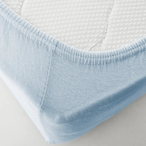 Karaca Home Spannbettlaken Light Blue 90x200 cm + 30 cm Öko-Tex Zertifiziert
