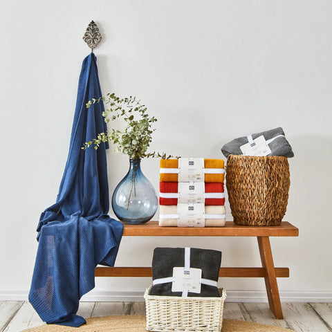 Karaca Home Grey Cable Knit Throw Öko-Tex Zertifiziert