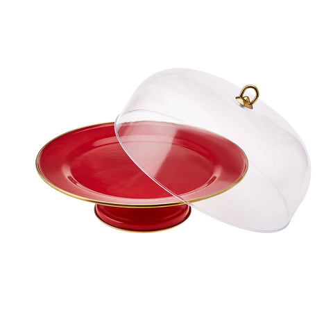 Karaca Retro Red Enamel 2 Piece Cookie Stand