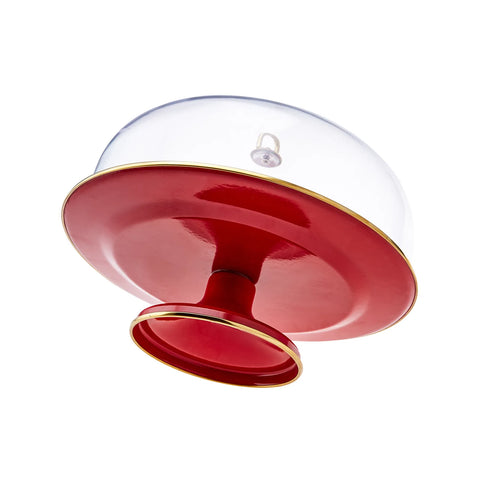 Karaca Retro Red Enamel 2 Piece Cookie Stand