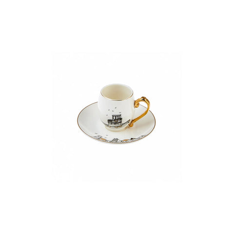 Karaca Galata 12 teiliges Mochatassen- Espressotassen Set für 6 Personen