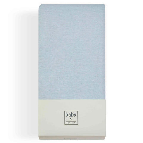 Karaca Home Spannbettlaken Light Blue 70x140 cm + 20 cm Öko-Tex Zertifiziert