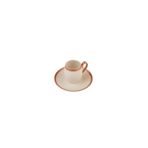 Karaca İznik Cooper 12 teiliges Kaffeetassen Set für 6 Personen