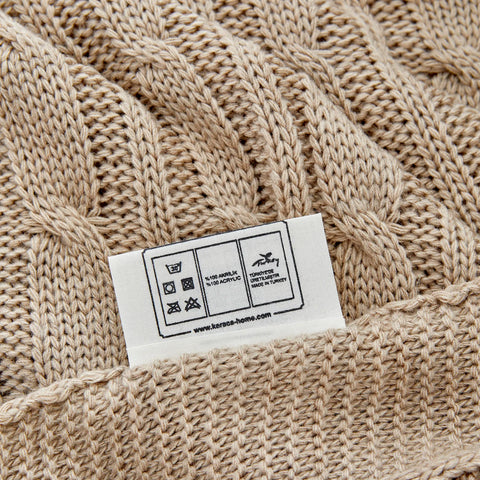 Karaca Home Dunkelbeige Sofadecke, Öko-Tex Zertifiziert