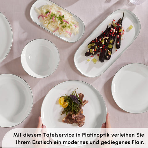 Karaca Streamline Favaro 53-Teiliges 12-Personen Geschirrset Platin