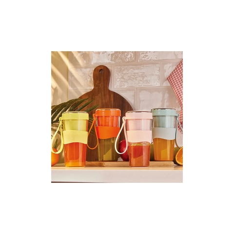 Cookplus Pink Tragbarer, wiederaufladbarer Smoothie-Mixer, 400ml, 60W