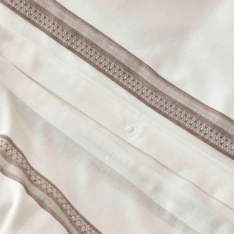 Karaca Home Braun Dobby Woven Doppelbettbezug-Set (155x220 cm) Öko-Tex Zertifiziert