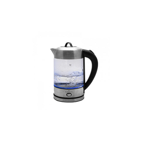Karaca Glas Kräutertee Kocher mit LED Beleuchtung Inox, 1.7L, 2200W