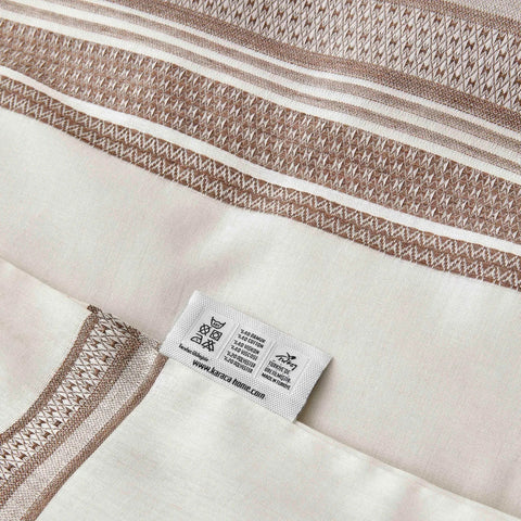 Karaca Home Braun Dobby Woven Doppelbettbezug-Set (155x220 cm) Öko-Tex Zertifiziert