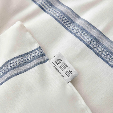 Karaca Home Indigo Dobby Woven Doppelbettbezug-Set (150x220 cm) Öko-Tex Zertifiziert
