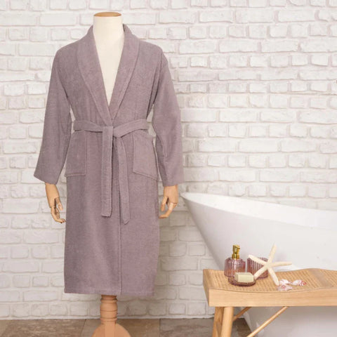 Karaca Home Daily Soft Gray 100% Baumwolle Herren Bademantel L/XL