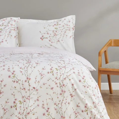 Karaca Home Annata Lachs 100% Baumwolle Doppel-Bettbezug Set