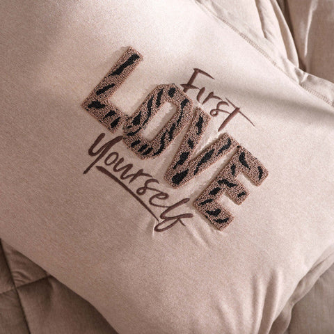 Karaca Home Motto Einzelbett Cotton Comfort Set/Schlafset Beige