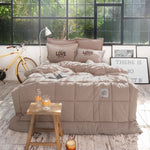 Karaca Home Motto Einzelbett Cotton Comfort Set/Schlafset Beige