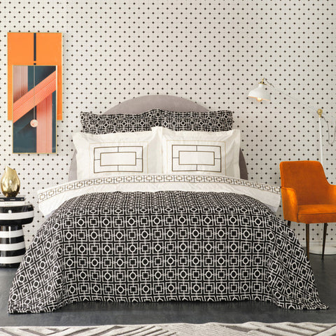 Karaca Home Minerva Schwarzes Doppelbett Besticktes Duvet-Set