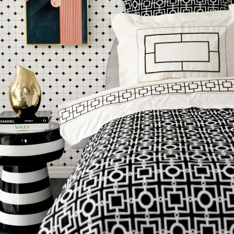 Karaca Home Minerva Schwarzes Doppelbett Besticktes Duvet-Set