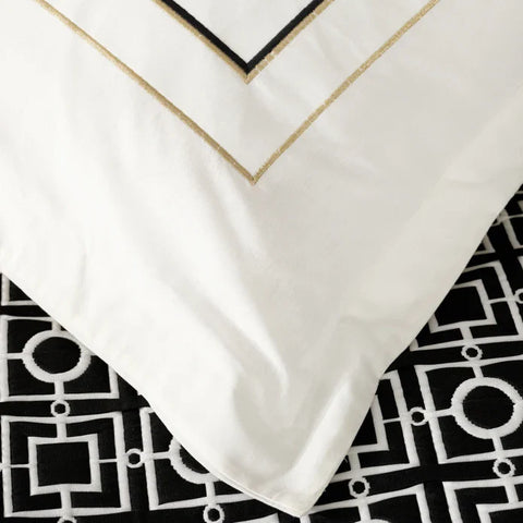 Karaca Home Minerva Schwarzes Doppelbett Besticktes Duvet-Set